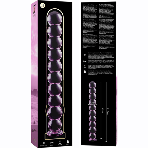 Nebula modelo 22 dildo cristal rosa 21.5 cm o 2.5 cm
