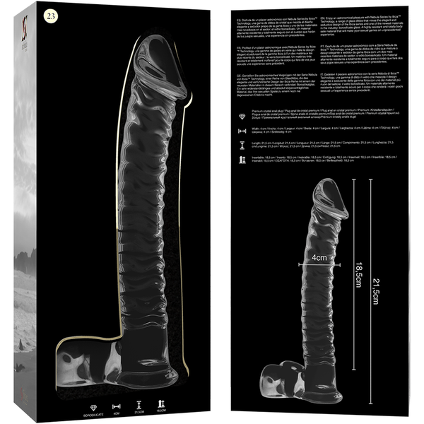 Nebula modelo 23 dildo cristal rosa 21.5 cm o 4 cm