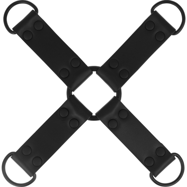 Intense fetish enganche múltiple para manos y pies de cuero vegano