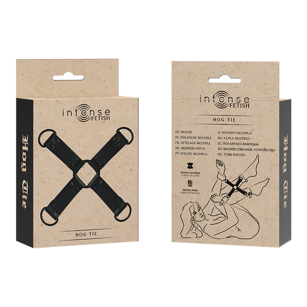 Intense fetish enganche múltiple para manos y pies de cuero vegano