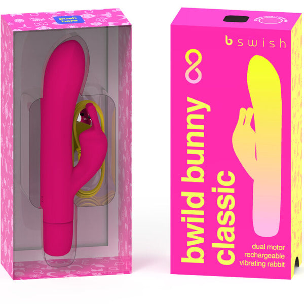 Bwild bunny infinite classic vibrador recargable silicona rosa