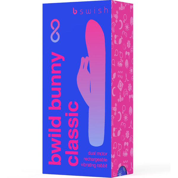 Bwild bunny infinite classic vibrador recargable silicona azul