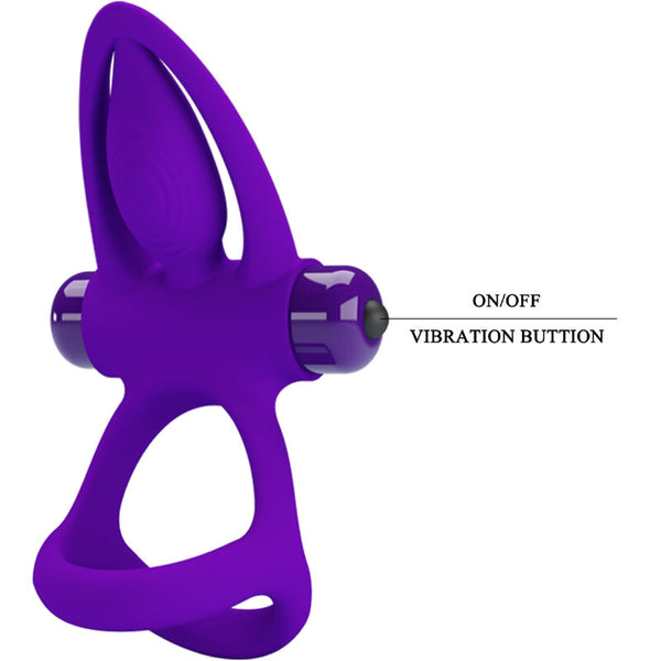 Anillo vibrador 10 vibraciones silicona violeta