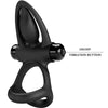 Anillo vibrador 10 vibraciones silicona negro