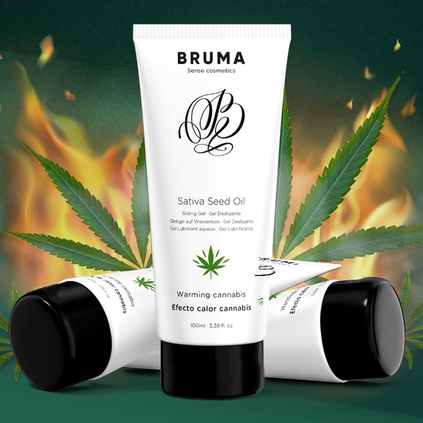 Bruma gel deslizante con aceite de semilla efecto calor sabor cannabis 100 ml