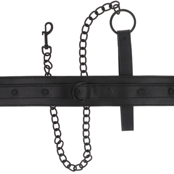 Intense fetish collar de cuero vegano