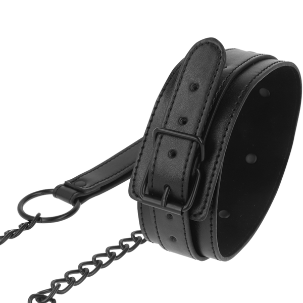 Intense fetish collar de cuero vegano