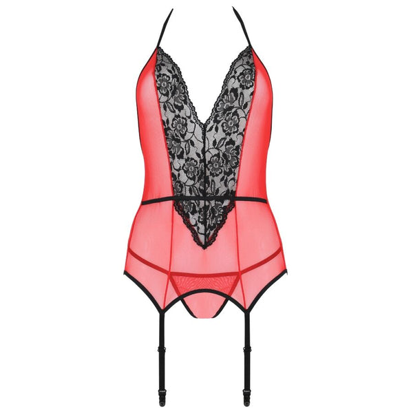 Passion peonia corset erotic line rojo