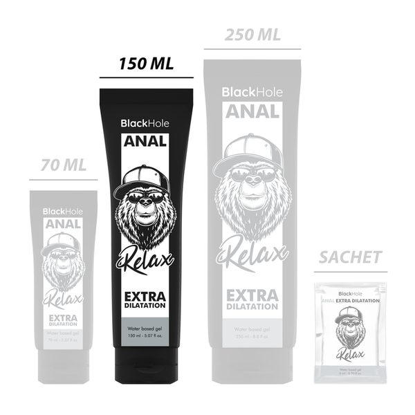 Black gel base agua dilatación anal 150 ml