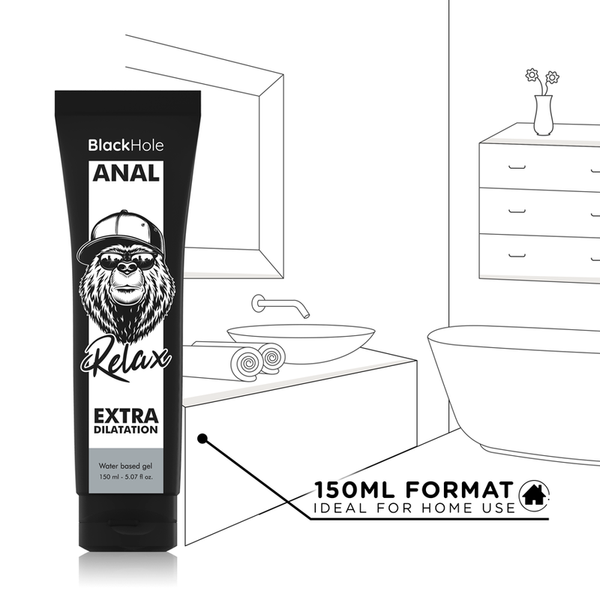 Black gel base agua dilatación anal 150 ml