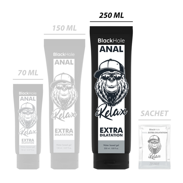 Black gel base agua dilatación anal 250 ml