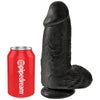 King pene realístico chubby 23 cm negro