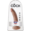 King pene realístico 17.5 cm caramelo
