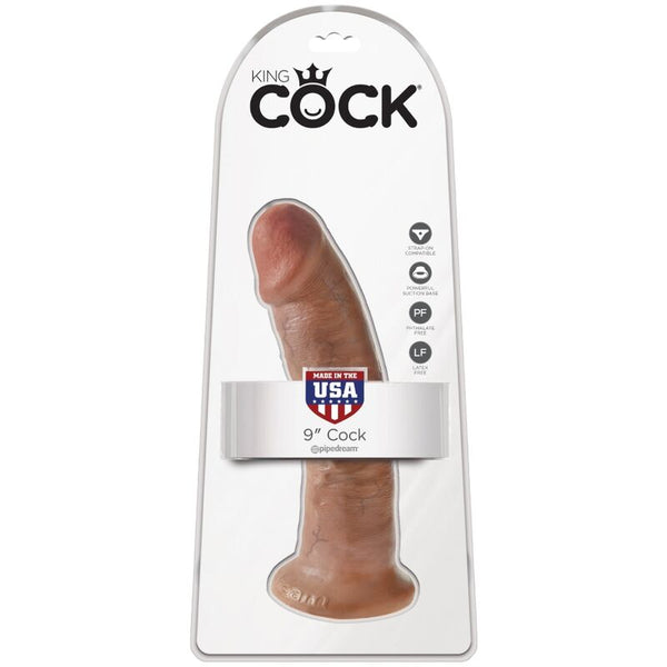 King pene realístico 21.7 cm caramelo