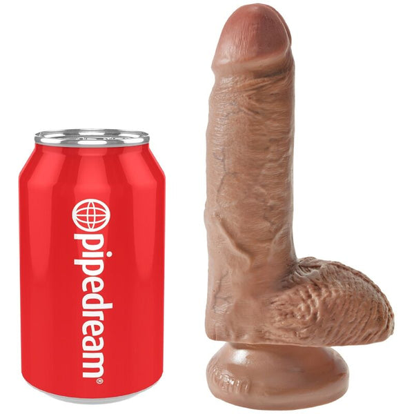 King pene realístico con testículos 13.2 cm caramelo