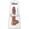 King pene realístico con testículos 19.8 cm caramelo