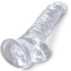 King clear pene realístico con testículos 16.5 cm transparente