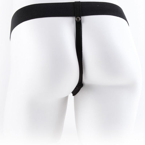 Fetish arnés ajustable control remoto pene realístico con testículos 17.8 cm