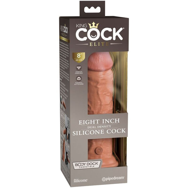 King élite dildo realístico silicona 20.3 cm caramelo