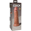 King élite dildo realístico silicona 20.3 cm caramelo