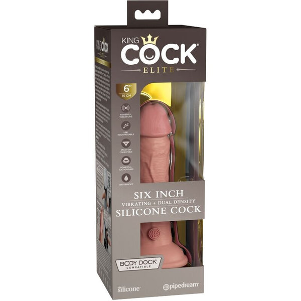 Élite dildo realístico vibrador y silicona 15.2 cm