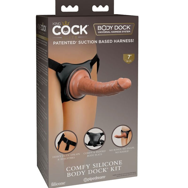 King élite arnés ajustable confortable con dildo 17.8 cm