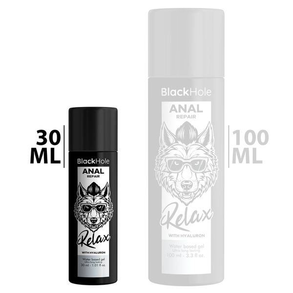 Black anal repair base agua relax con hyaluron 30 ml