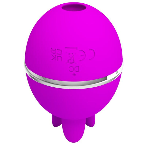 Gemini ball vibrador de silicona redondo morado