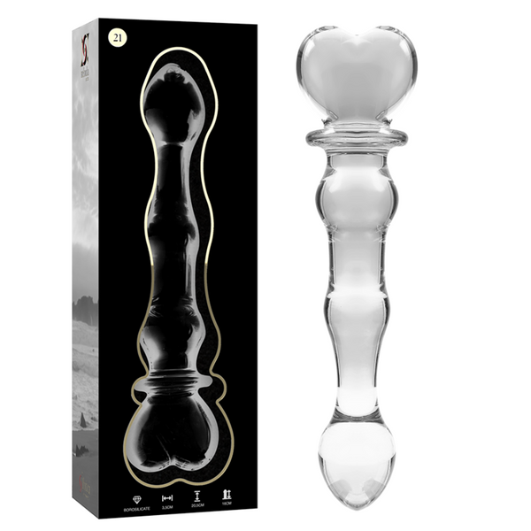 Nebula modelo 21 dildo cristal transparente 20.5 cm o 3.5 cm
