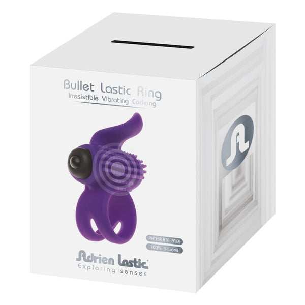 Vibrador violeta bullet lastic ring anillo