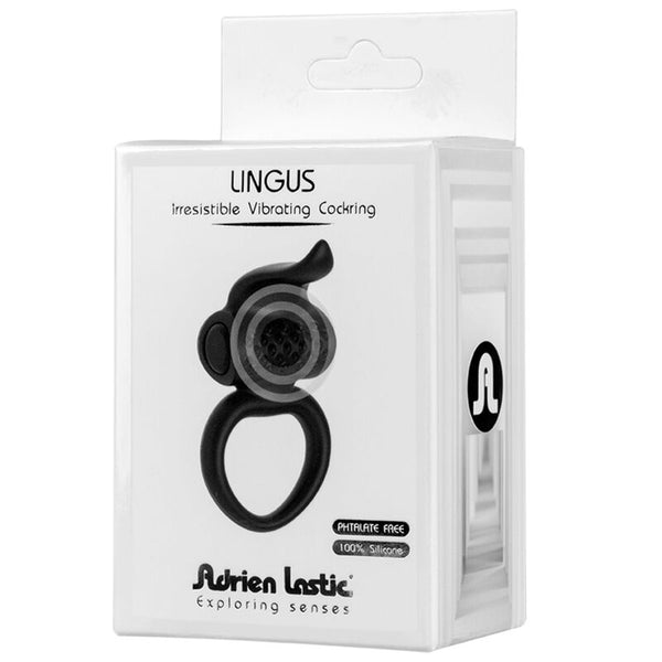 Vibrador negro lingus anillo