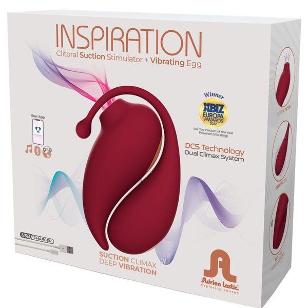 Succionador clítoris con huevo vibrador rojo inspiration