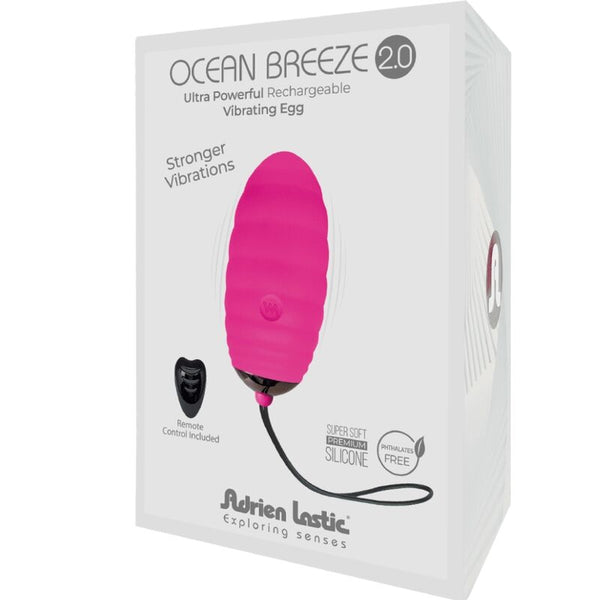 Vibrador recargable control remoto rosa ocean breeze 2.0 huevo