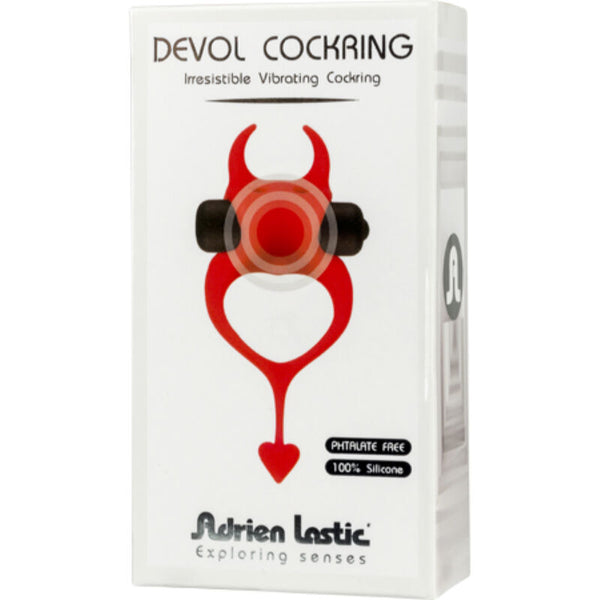 Anillo vibrador para el pene Devol rojo