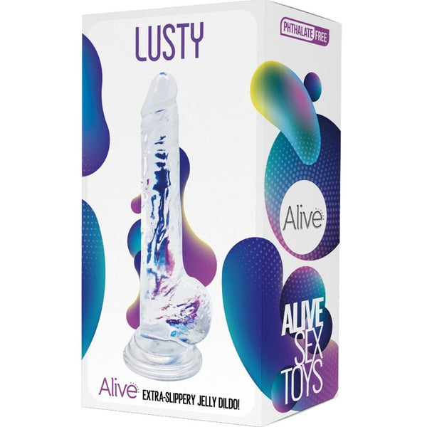 Alive lusty pene realístico transparente 18 cm
