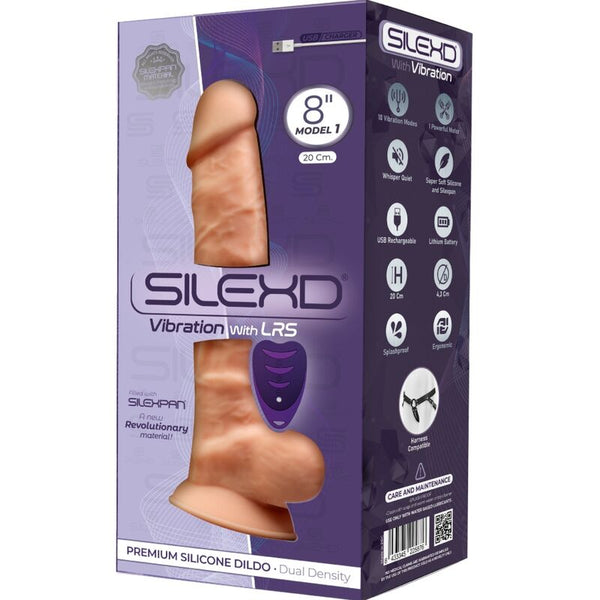 Modelo 1 pene realístico vibrador silicona premium silexpan control remoto 20 cm