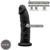 Silexd modelo 2 pene realístico silicona premium silexpan negro 19 cm