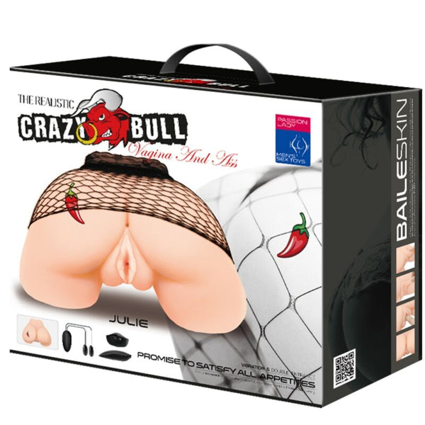 Crazy vagina y ano con malla realista con vibración