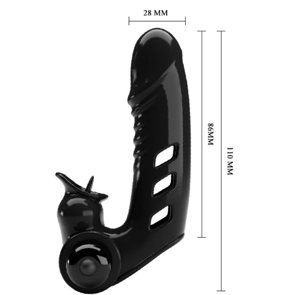 Corbin funda dedo vibrador negro