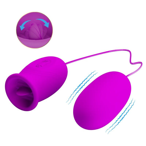 Daisy huevo dual vibrador recargable morado