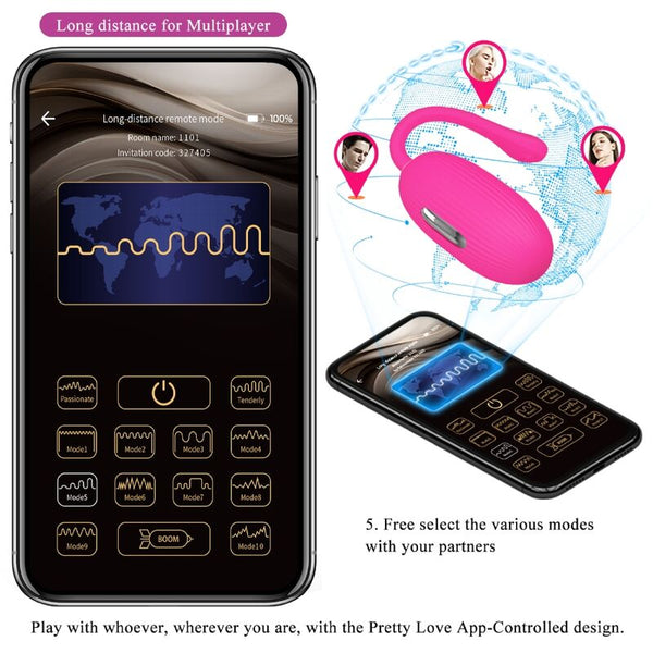 Doreen huevo vibrador recargable magenta control remoto