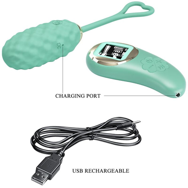 Vivian huevo vibrador control remoto verde