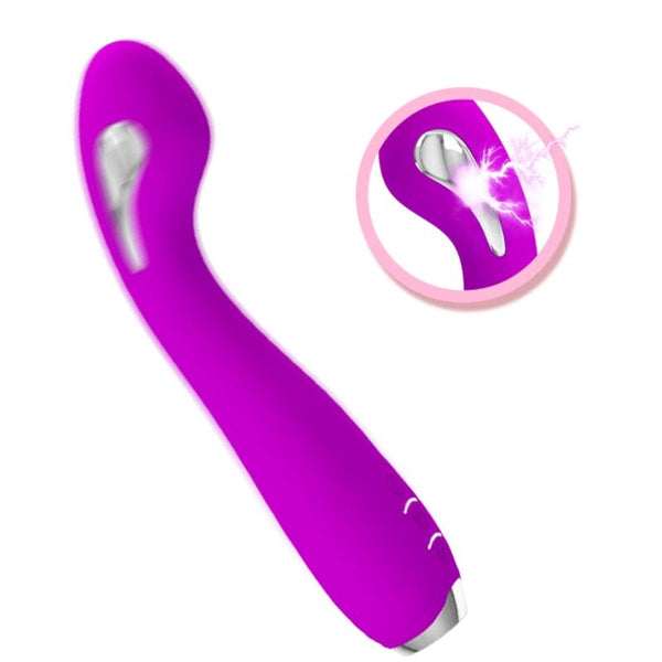 Hector vibrador electroshock recargable y impermeable morado