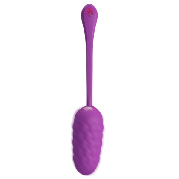 Huevo vibrador con textura marina recargable morado