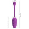 Huevo vibrador con textura marina recargable morado