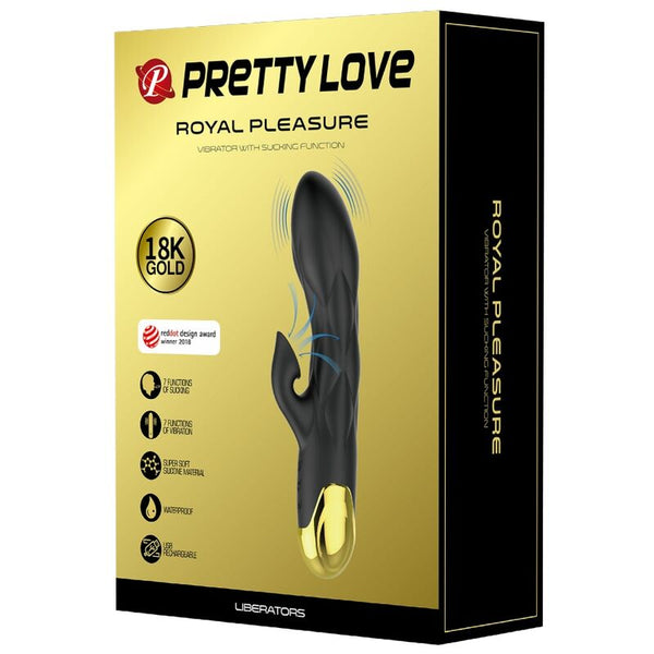 Vibrador de lujo bañado en oro recargable negro