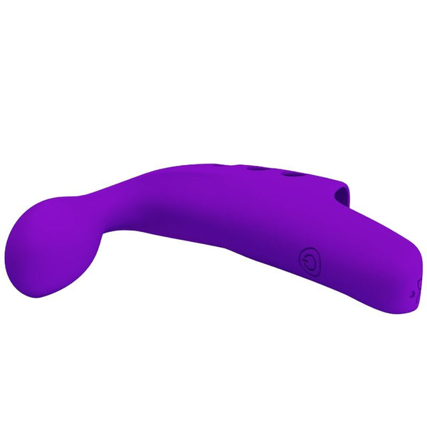 Gorgon vibrador de dedo recargable morado