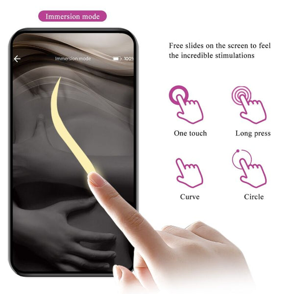 Nymph huevo vibrador controlado por app violeta