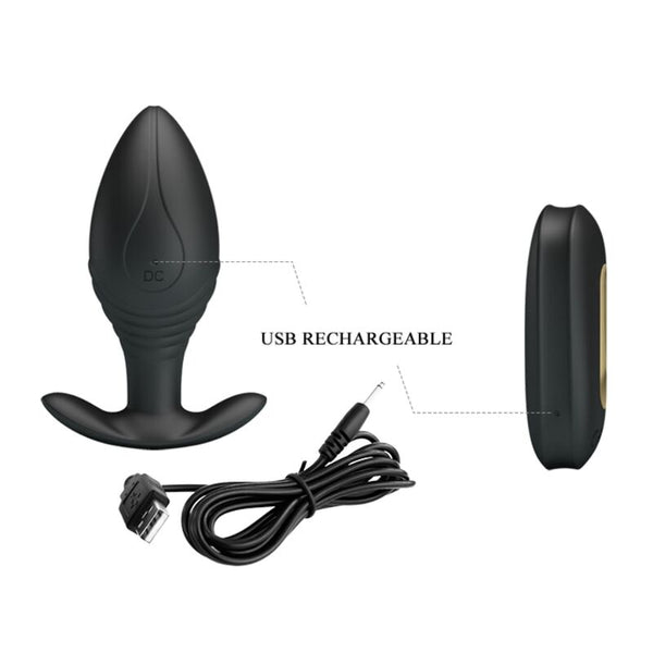 Regina plug anal vibrador recargable negro