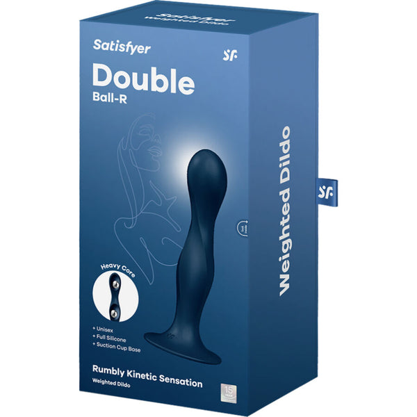 Satisfyer double ball r dildo silicona azul